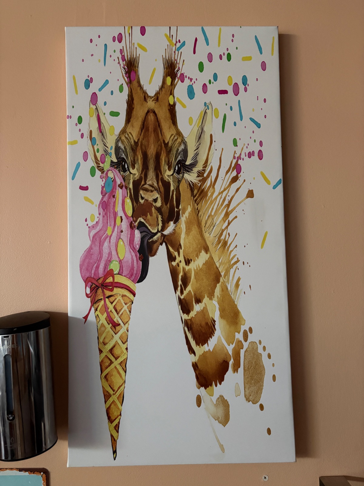 Giraffe Ice Cream Wall Art
