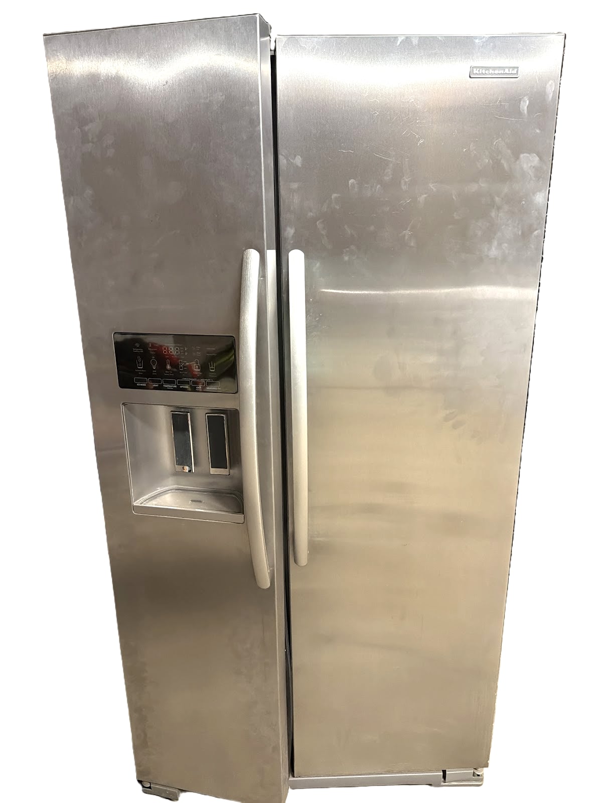 Stainless steel side-by-side refrigerator