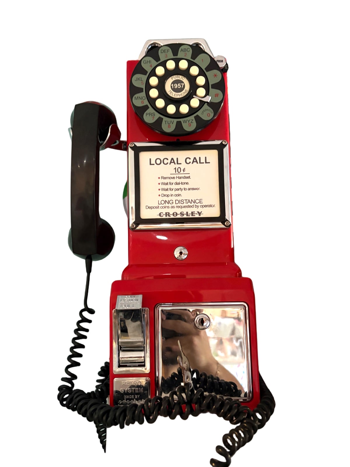 Crosley 1957 Red Rotary Phone
