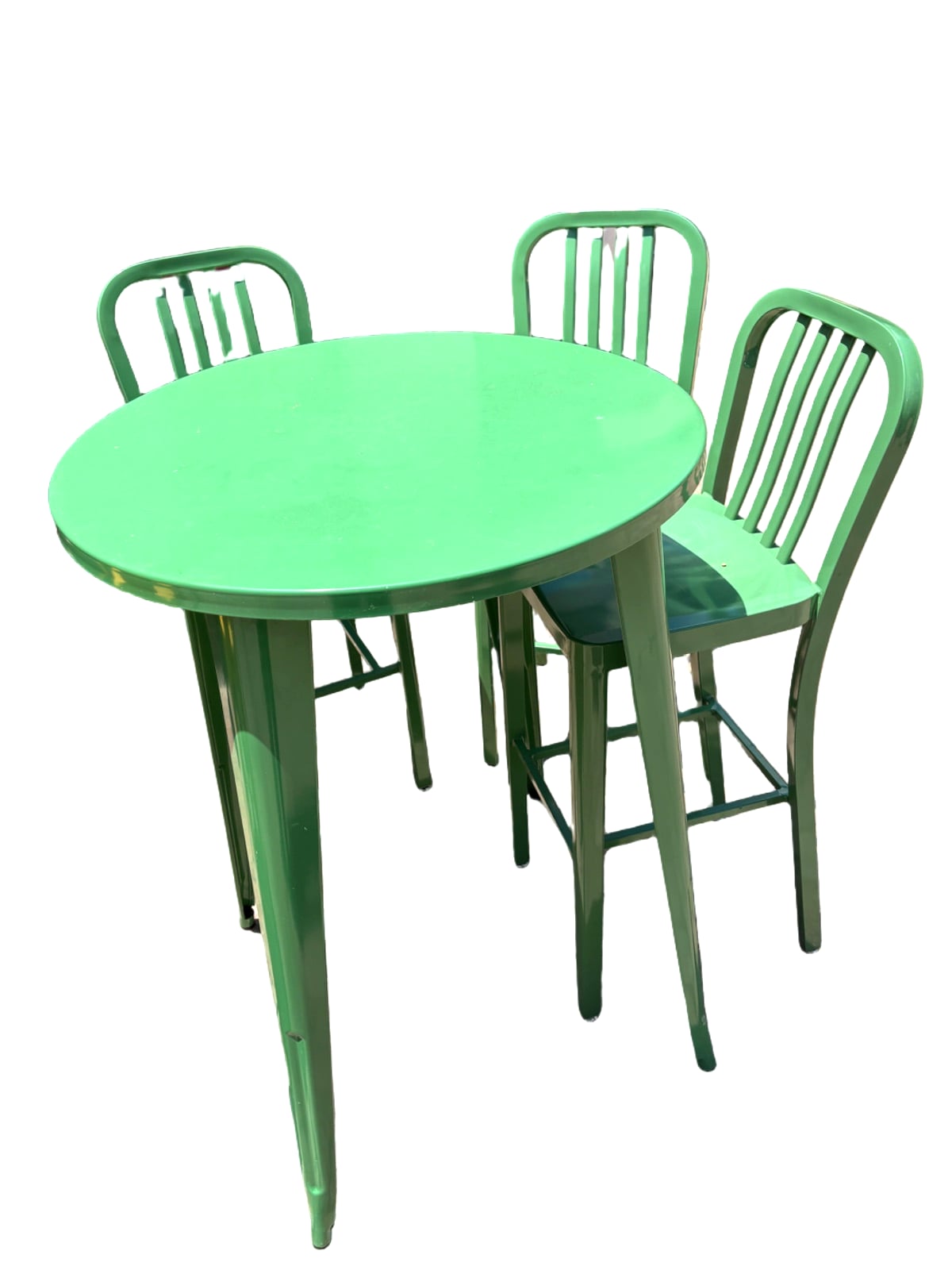 Green Bistro Table with Chairs