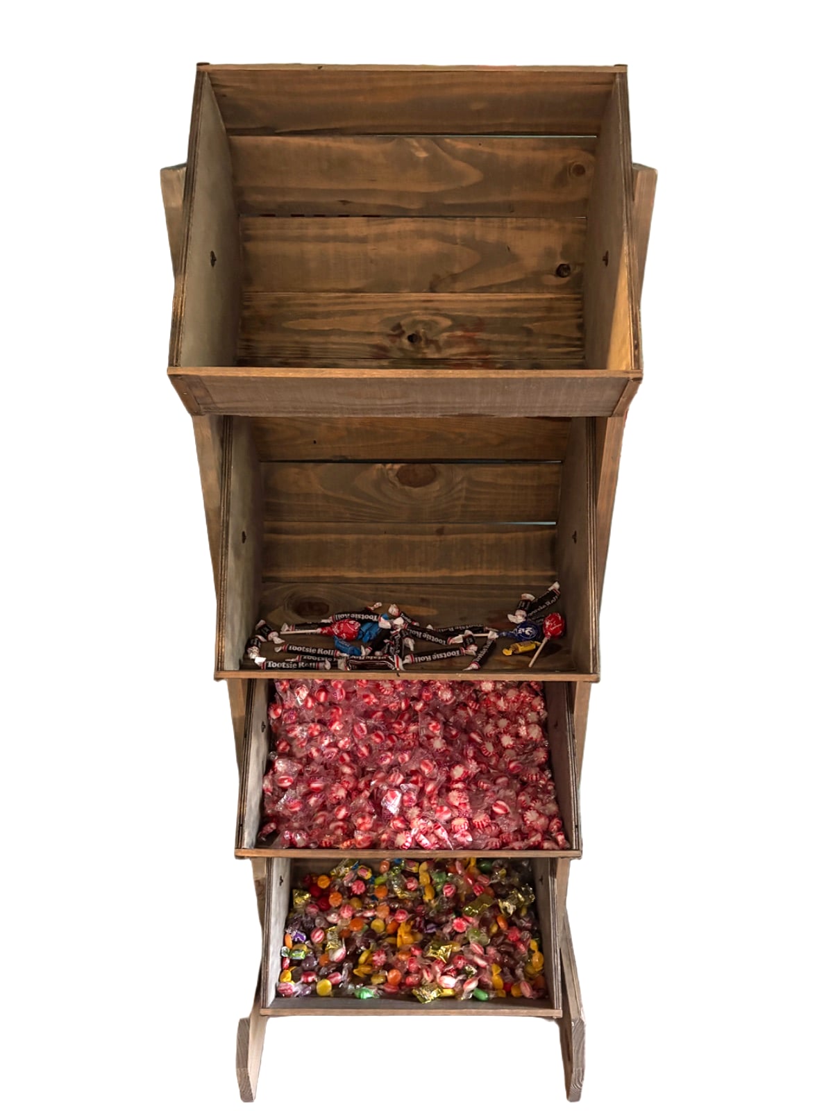White Display Shelf with Candy Design