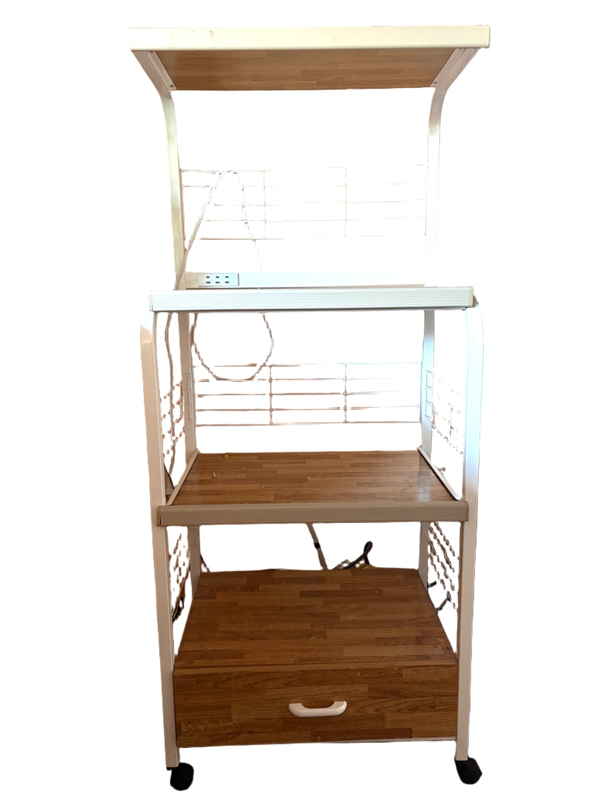 Industrial Kitchen Cart with Shelves