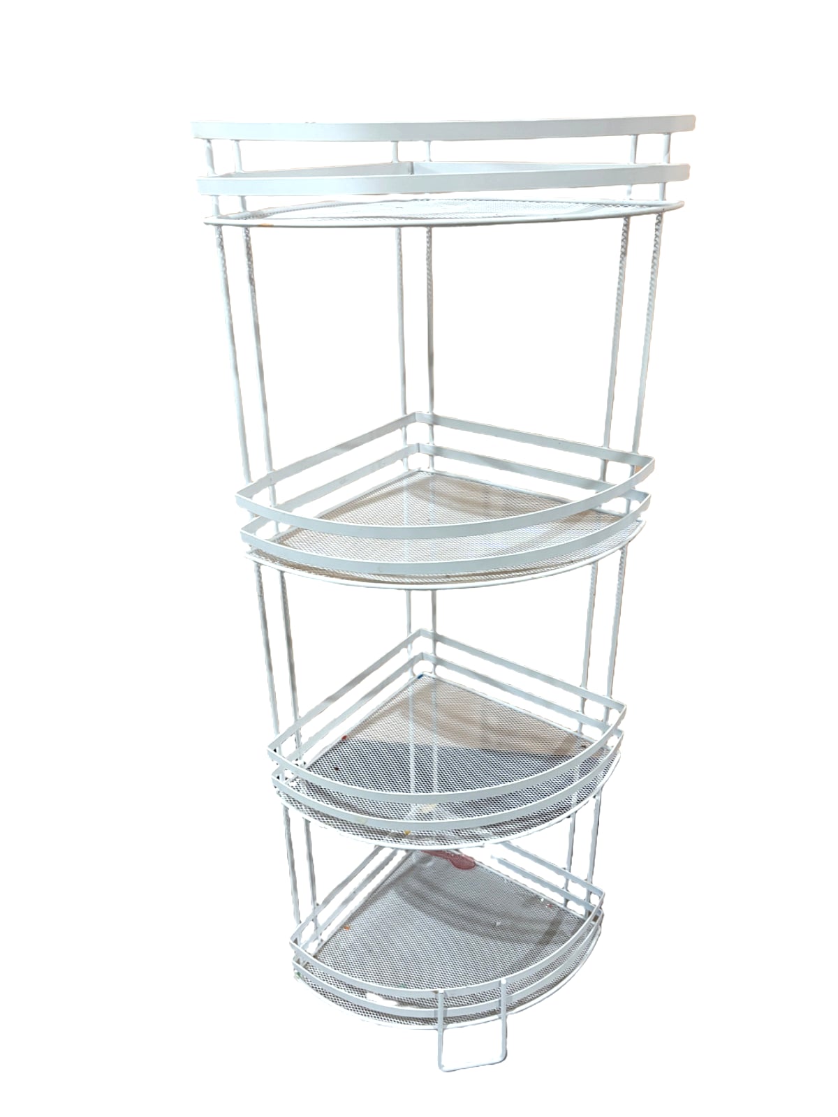 White Metal Corner Shelf