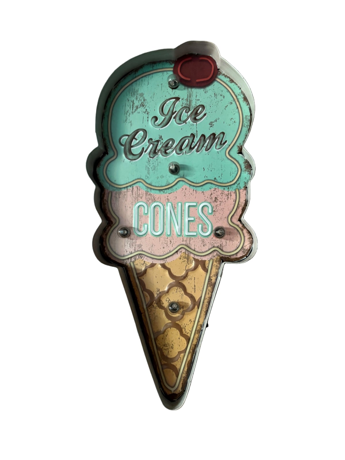 Ice Cream Cones Metal Sign