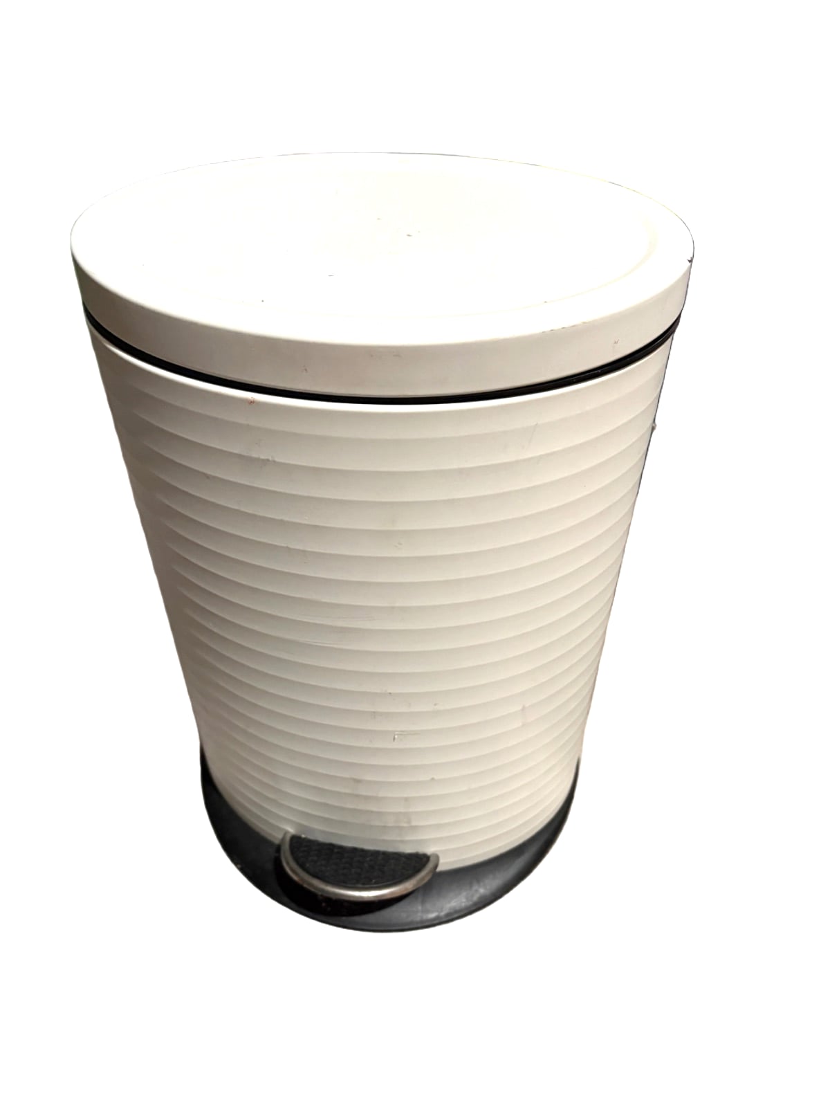 White Pedal Trash Can