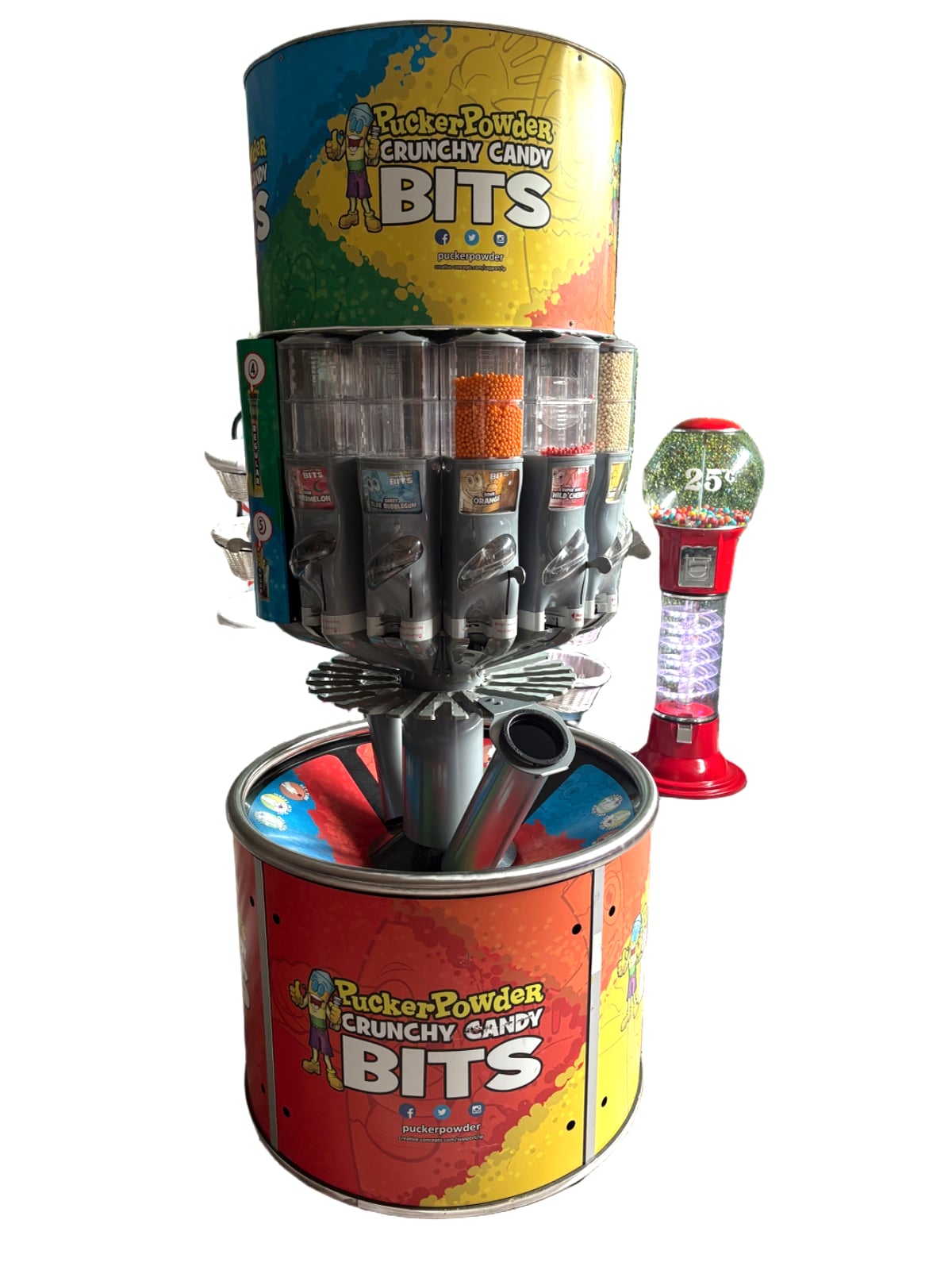 Rucker Powder Crunchy Candy Bits dispenser