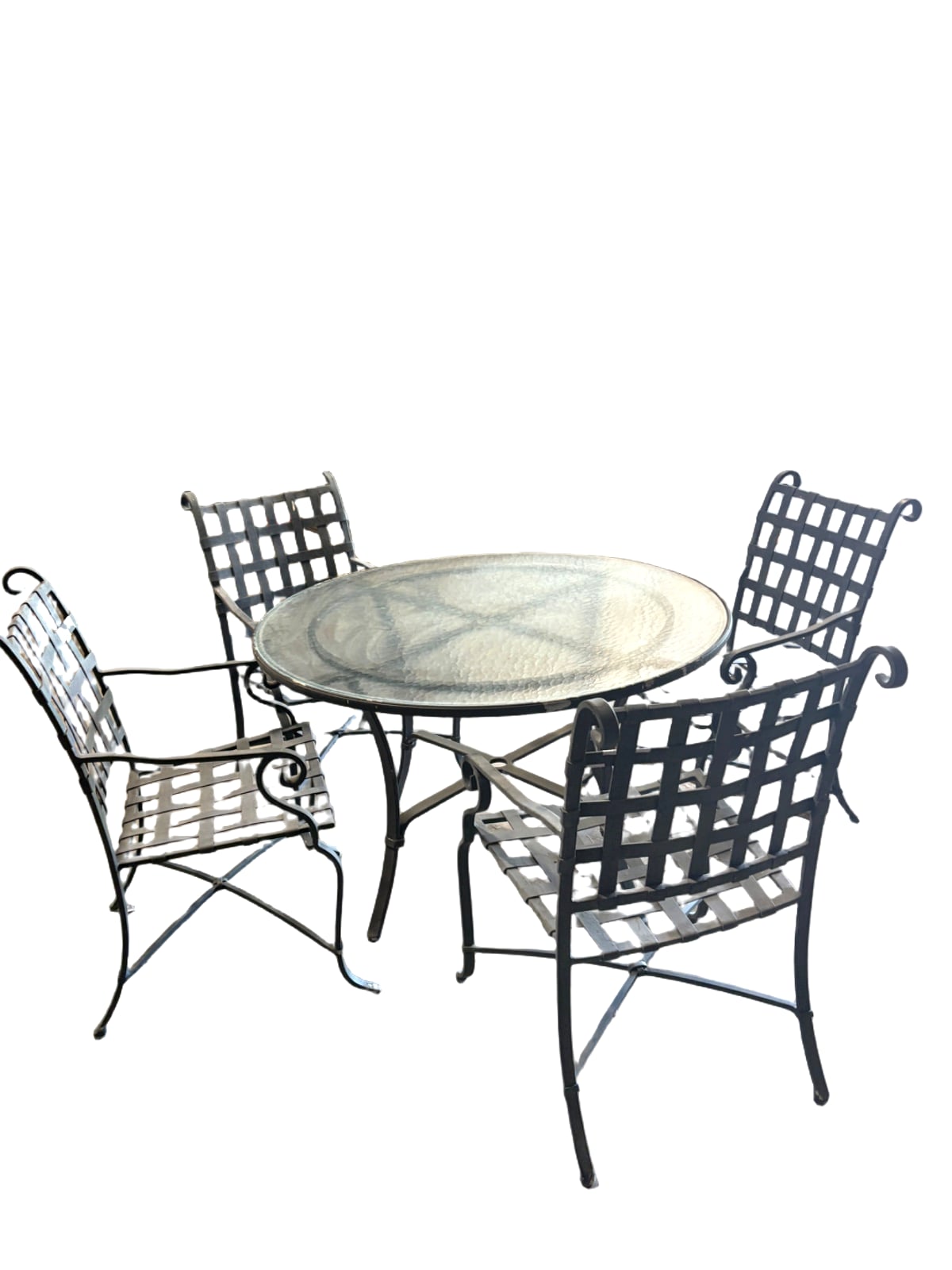 Outdoor Dining Set with Glass Top