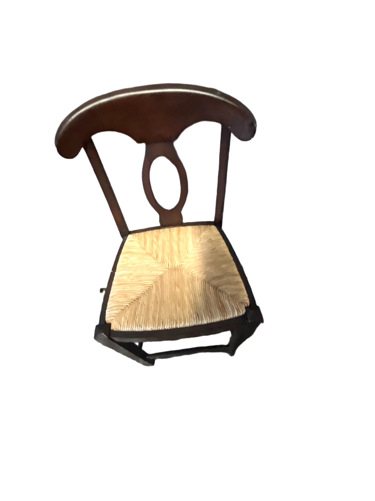 Wooden Dining Chair with Woven Seat